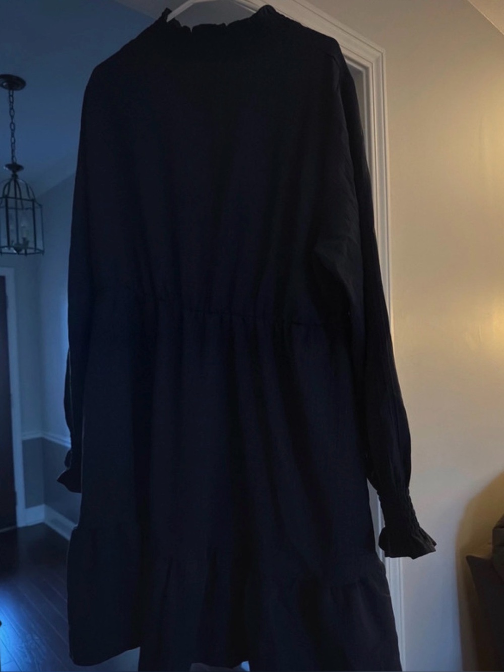 Women’s navy Long Sleeve Tiered Dress - Brand: